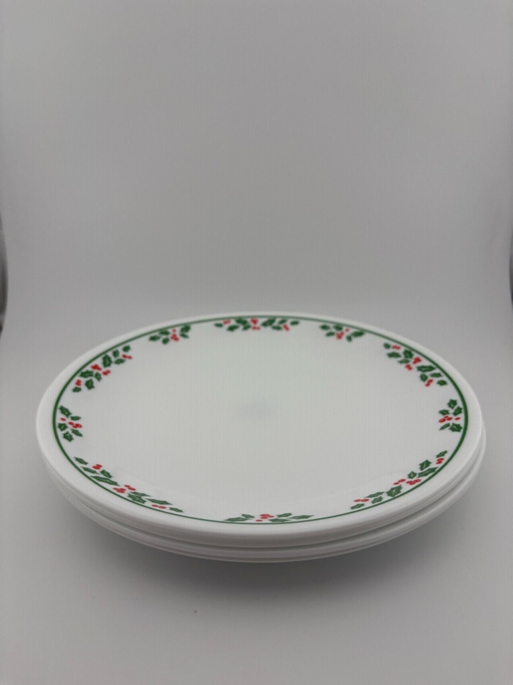 Vintage Corelle Holly Days Christmas Lunch Plates 9” - set of 4